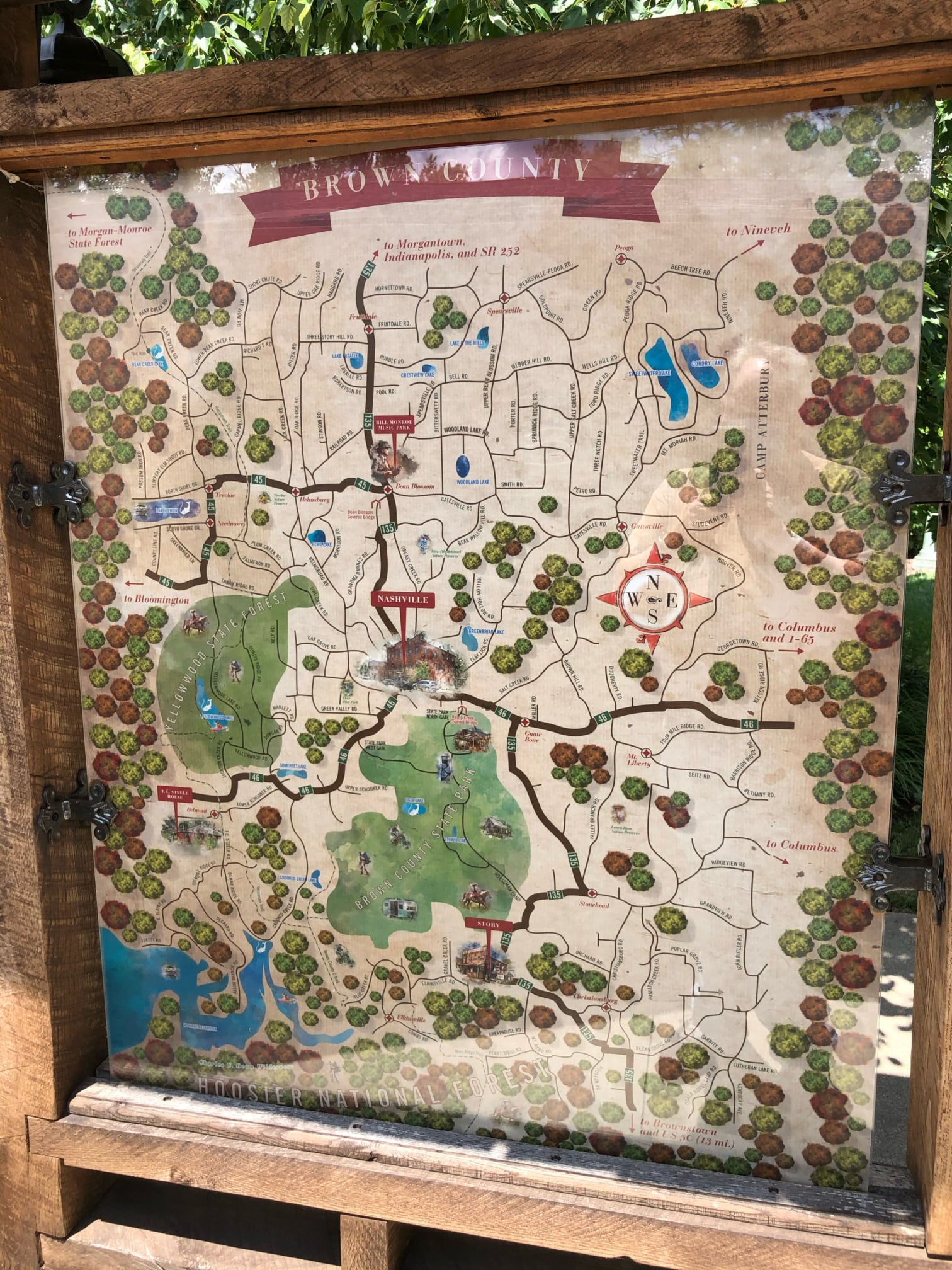 Map of Brown County, Indiana