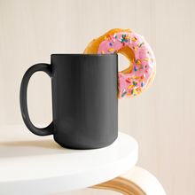 Load image into Gallery viewer, 15oz_Black_Mug_Lifestyle_Donut_LH_Mockup.png_15745951