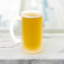 Load image into Gallery viewer, 16oz_Frosted_Beer_Stein_Stein_Filled_LH_Mockup.png_15746070
