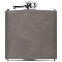 Load image into Gallery viewer, 6oz_Flask_Grey_Main_Mockup.png_15720875