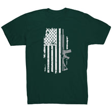 Load image into Gallery viewer, American Flag and Rifle T-Shirt