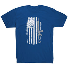 Load image into Gallery viewer, American Flag and Rifle T-Shirt