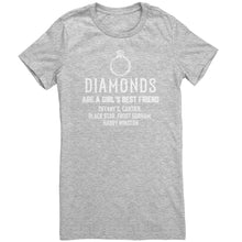 Load image into Gallery viewer, Diamonds Are A Girls Best Friend ring plain T-Shirt