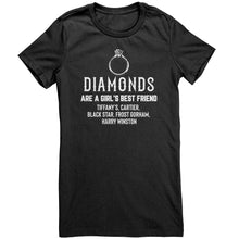 Load image into Gallery viewer, Diamonds Are A Girls Best Friend ring plain T-Shirt