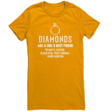Load image into Gallery viewer, Diamonds Are A Girls Best Friend ring plain T-Shirt