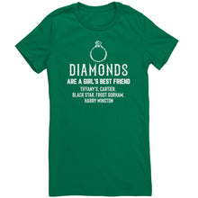 Load image into Gallery viewer, Diamonds Are A Girls Best Friend ring plain T-Shirt