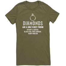 Load image into Gallery viewer, Diamonds Are A Girls Best Friend ring plain T-Shirt
