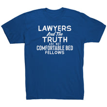Load image into Gallery viewer, Unisex graphic tee with bold lawyer joke and rebellious humor