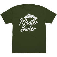 Load image into Gallery viewer, Master_Baiter_T-Shirt__Funny_Fishing_Hu_Military_Green_Mockup.png_16142331