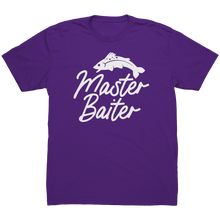 Load image into Gallery viewer, Master_Baiter_T-Shirt__Funny_Fishing_Hu_Purple_Rush_Mockup.png_16142332