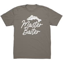 Load image into Gallery viewer, Master_Baiter_T-Shirt__Funny_Fishing_Hu_Warm_Grey_Mockup.png_16142335