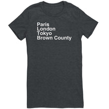 Load image into Gallery viewer, Paris London Tokyo Brown County
