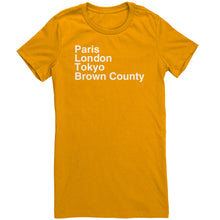 Load image into Gallery viewer, Paris London Tokyo Brown County