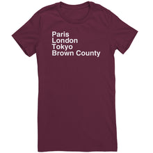 Load image into Gallery viewer, Paris London Tokyo Brown County