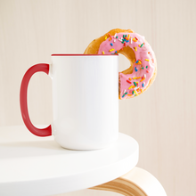 Load image into Gallery viewer, 15oz_Red_Accent_Mug_Lifestyle_Donut_LH_Mockup.png_15746011
