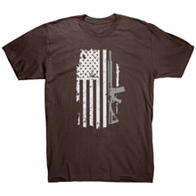 Load image into Gallery viewer, American Flag and Rifle T-Shirt
