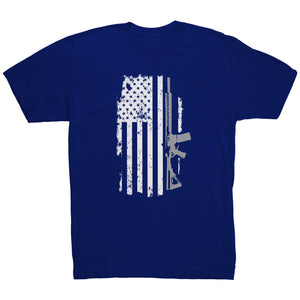 American Flag and Rifle T-Shirt