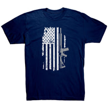 Load image into Gallery viewer, American Flag and Rifle T-Shirt
