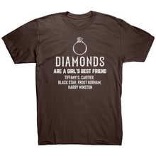 Load image into Gallery viewer, Diamonds Are A Girls Best Friend ring plain T-Shirt

