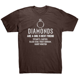 Diamonds Are A Girls Best Friend ring plain T-Shirt