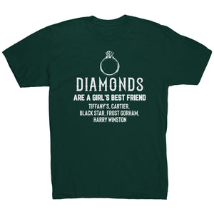 Diamonds Are A Girls Best Friend ring plain T-Shirt