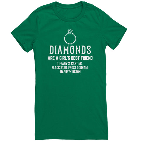 Diamonds Are A Girls Best Friend ring plain T-Shirt