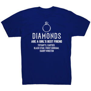 Diamonds Are A Girls Best Friend ring plain T-Shirt