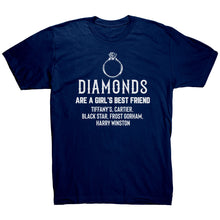 Load image into Gallery viewer, Diamonds Are A Girls Best Friend ring plain T-Shirt
