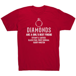 Diamonds Are A Girls Best Friend ring plain T-Shirt