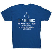 Load image into Gallery viewer, Diamonds Are A Girls Best Friend ring plain T-Shirt
