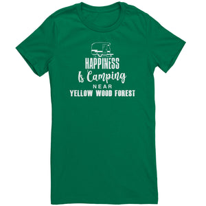 Happiness Is Camping Near Yellow Wood Forest