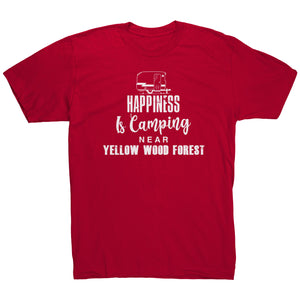 Happiness Is Camping Near Yellow Wood Forest