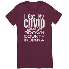 Load image into Gallery viewer, I Got My Covid Shot In Brown County Indiana T-Shirt
