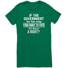 Load image into Gallery viewer, If the Government Can Take Away Your Right To Vote Is it Really a Right T-Shirt
