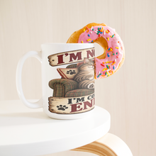 Load image into Gallery viewer, Im_Not_Lazy_Im_Conserving_Energy_15ozWhiteMugLifetsyleDonutLH_Mockup.png_16113409
