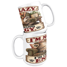 Load image into Gallery viewer, Im_Not_Lazy_Im_Conserving_Energy_15ozWhiteMugStacked_Mockup.png_16113417
