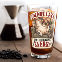 Load image into Gallery viewer, Im_Not_Lazy_Im_Conserving_Energy_Pint_Glass_Iced_Coffee_Mockup.png_16113504
