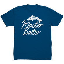 Load image into Gallery viewer, Master_Baiter_T-Shirt__Funny_Fishing_Hu_Cool_Blue_Mockup.png_16142323
