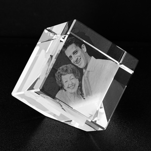 3d photo engraved crystal