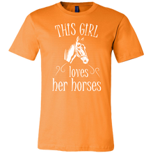 Load image into Gallery viewer, This Girl Loves Her Horses t-shirt
