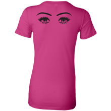 Load image into Gallery viewer, Walking Safety Shirt - Female Eyes Black on Back T-Shirt
