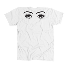 Load image into Gallery viewer, Walking Safety Shirt - Female Eyes Black on Back T-Shirt
