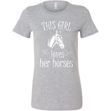 Load image into Gallery viewer, This Girl Loves Her Horses t-shirt
